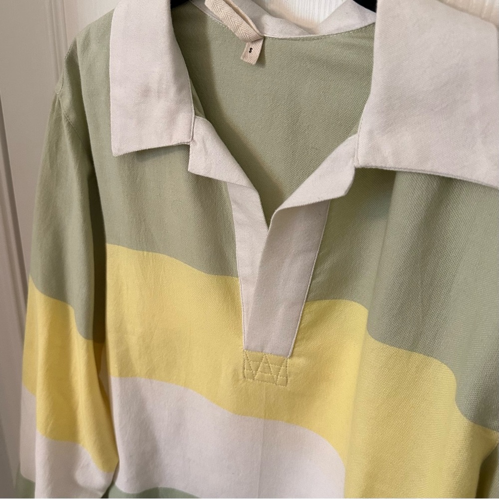 Rare Marrakshi Life Oversized Rugby Shirt NWT - Pastel Stripes - Picture 6 of 13